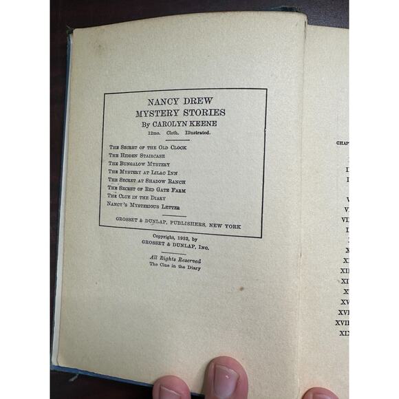 Nancy Drew #7 THE CLUE IN THE DIARY Carolyn Keene, Early Printing 1932, hc - Picture 7 of 8